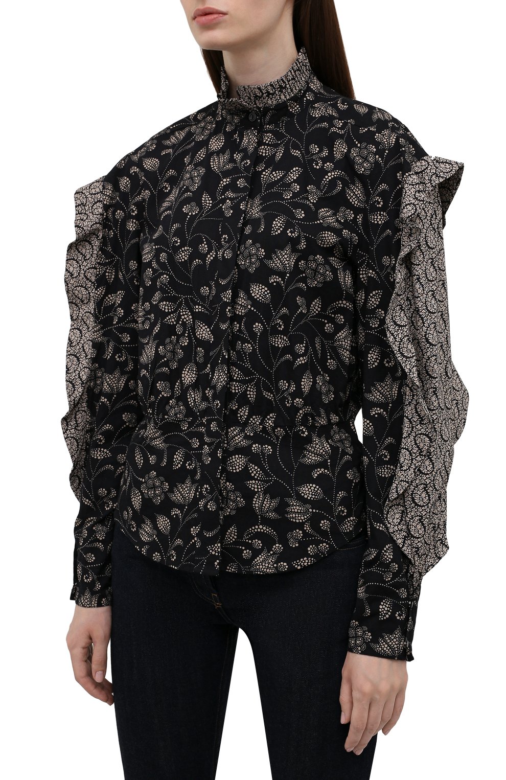 Хлопковая блузка ISABEL MARANT ETOILE, арт. HT2125-21A026E/LINEYA, фото 3