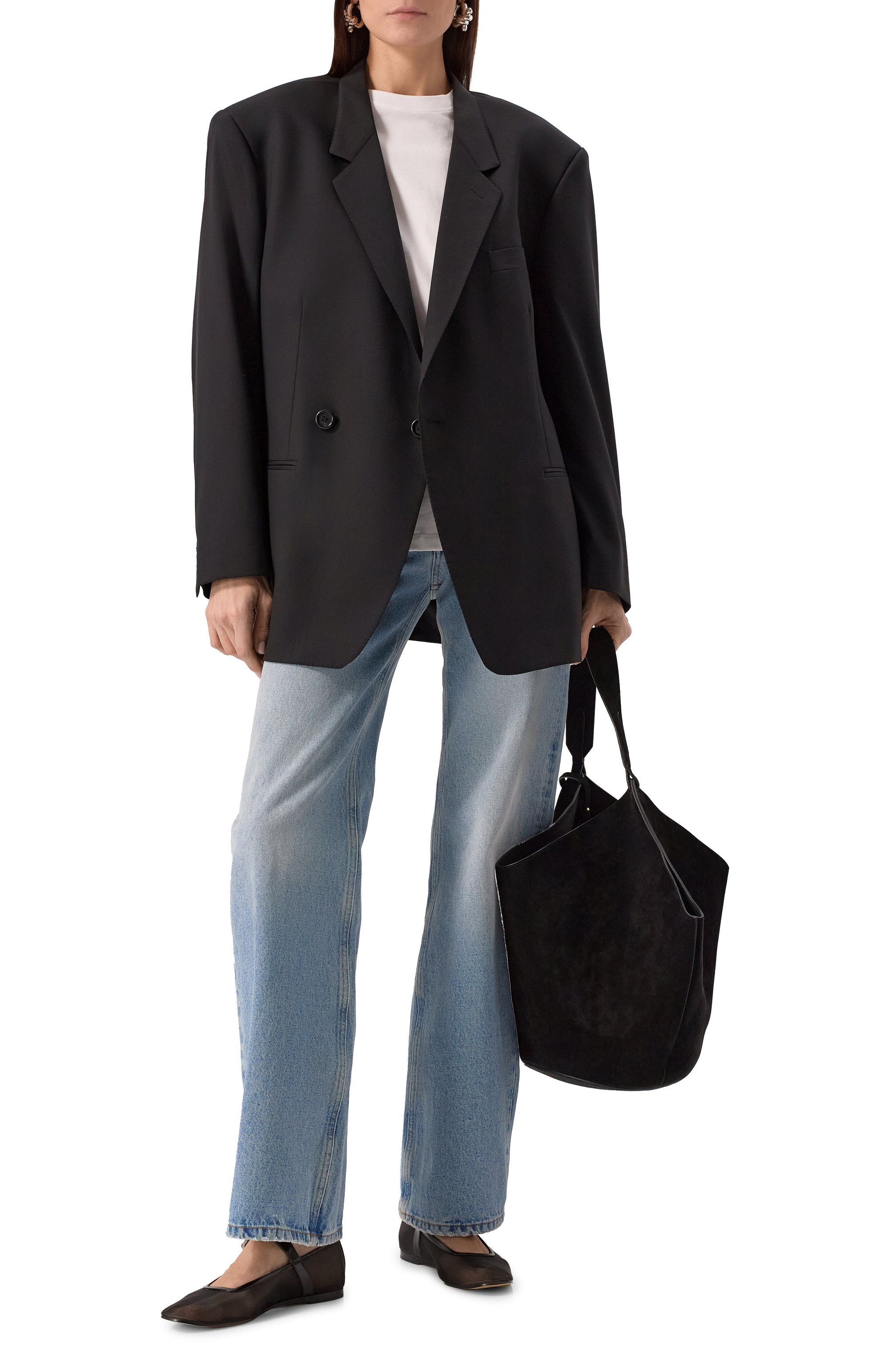 Текстильные балетки mary jane LE MONDE BERYL, арт. MRJ-MES-BLA, фото 2