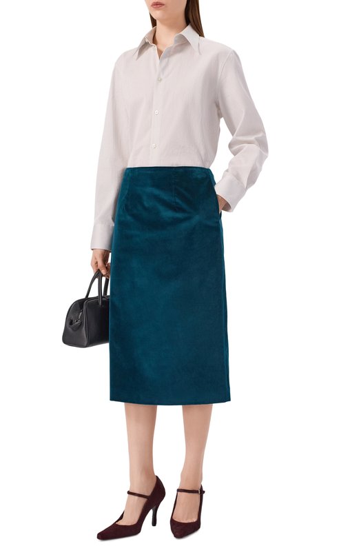 Хлопковая юбка Lorena Antoniazzi G051A/9577 Зелёный  G051A/9577 Фото 2