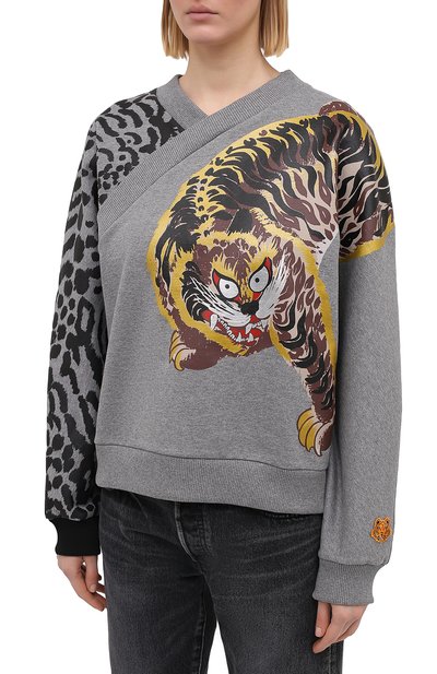 Хлопковый свитшот KENZO, арт. FB52SW6194M0, фото 3