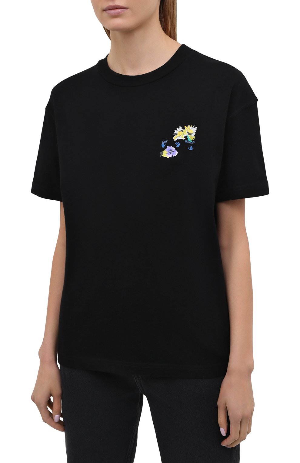 Хлопковая футболка OFF-WHITE, арт. 0WAA089S21JER002, фото 3
