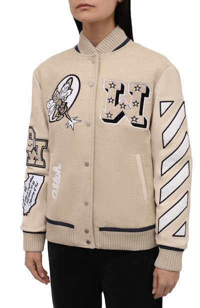 Шерстяной бомбер OFF-WHITE, арт. 0WEH019F21FAB001, фото 3