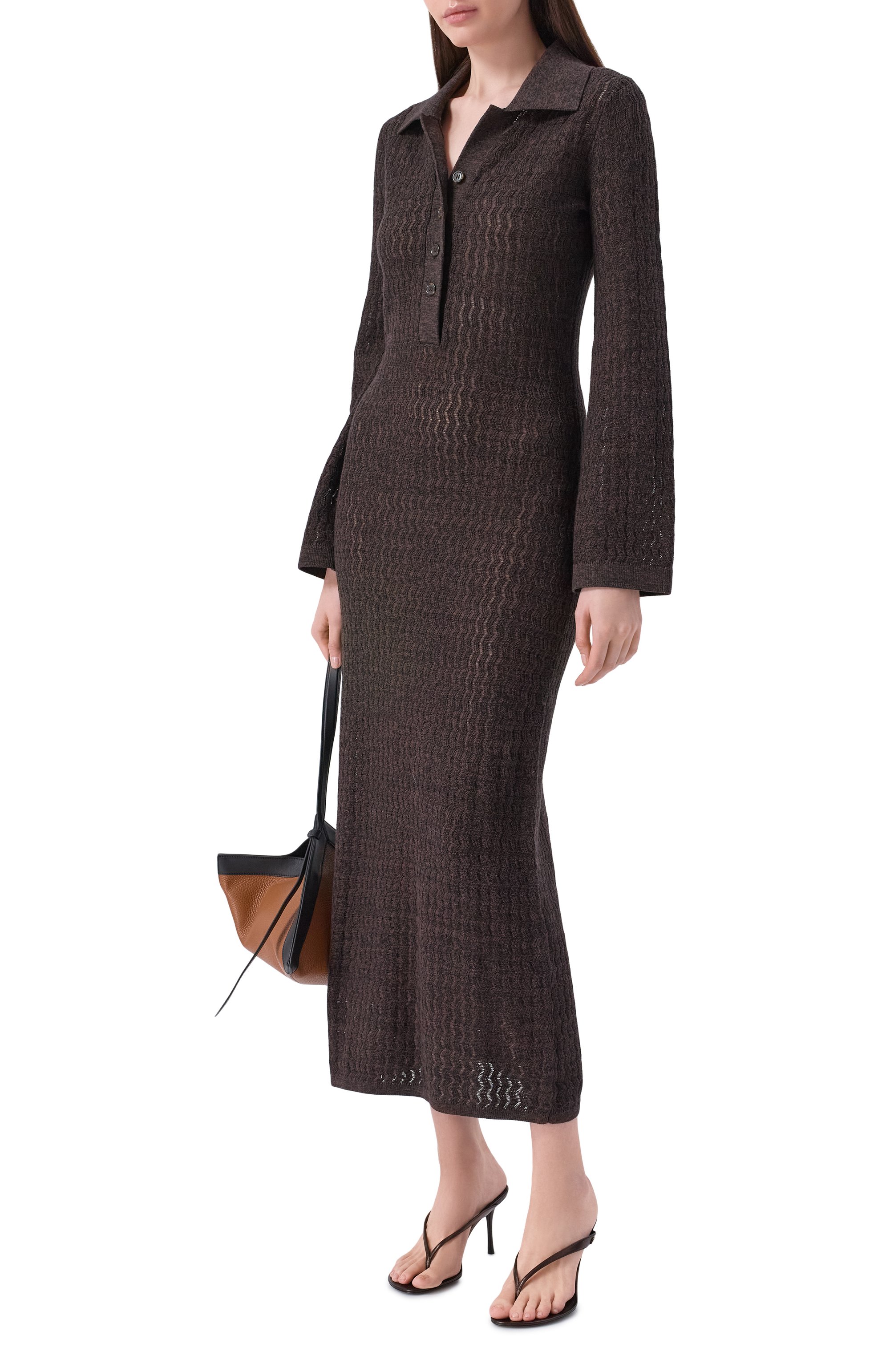 Платье из хлопка и льна YUZEFI, арт. TALIA-EYELASH DRESS/KNIT, фото 2