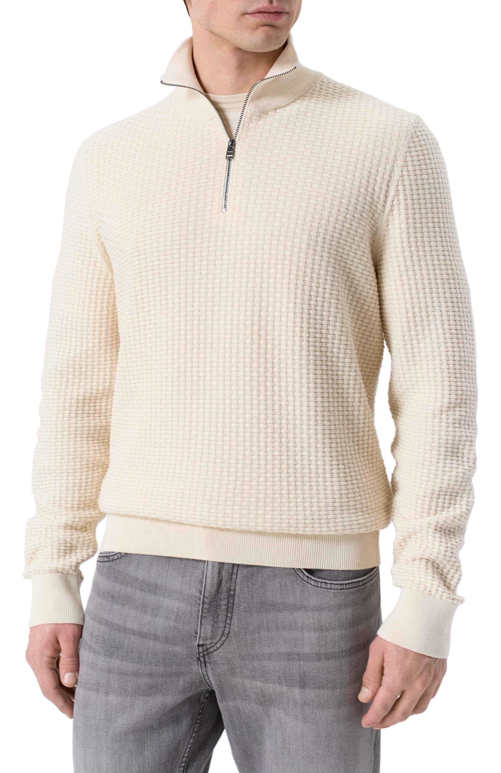 Хлопковый джемпер BOSS, арт. 50555118, фото 3