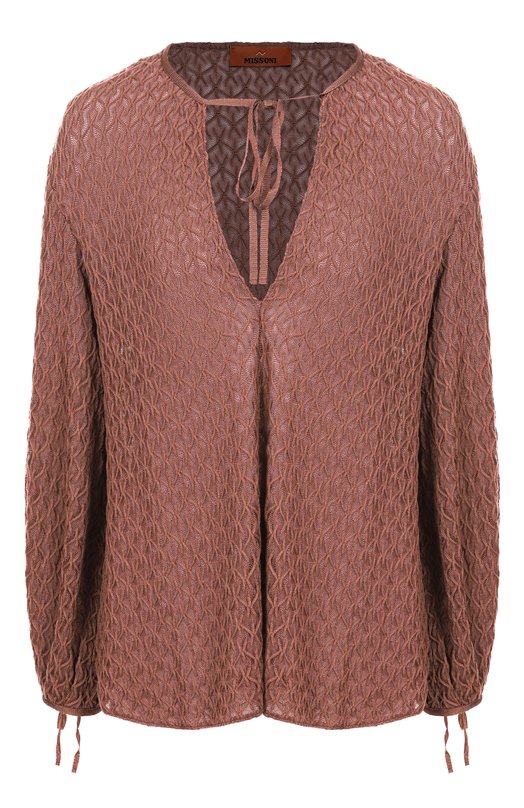 Блузка из шерсти и вискозы Missoni DS25WJ0K/BR012J Коричневый DS25WJ0K/BR012J