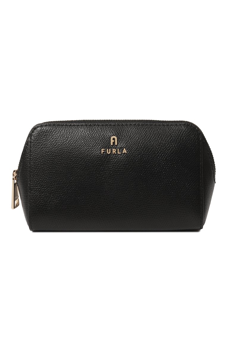 Женская кожаная косметичка FURLA черного цвета, арт. WE00449/ARE000 | Фото 1 (Материал: Натуральная кожа; Нос: Не проставлено)