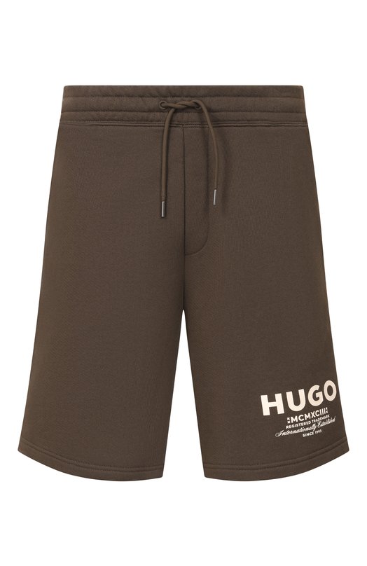Хлопковые шорты HUGO Blue 50510728 Коричневый 50510728
