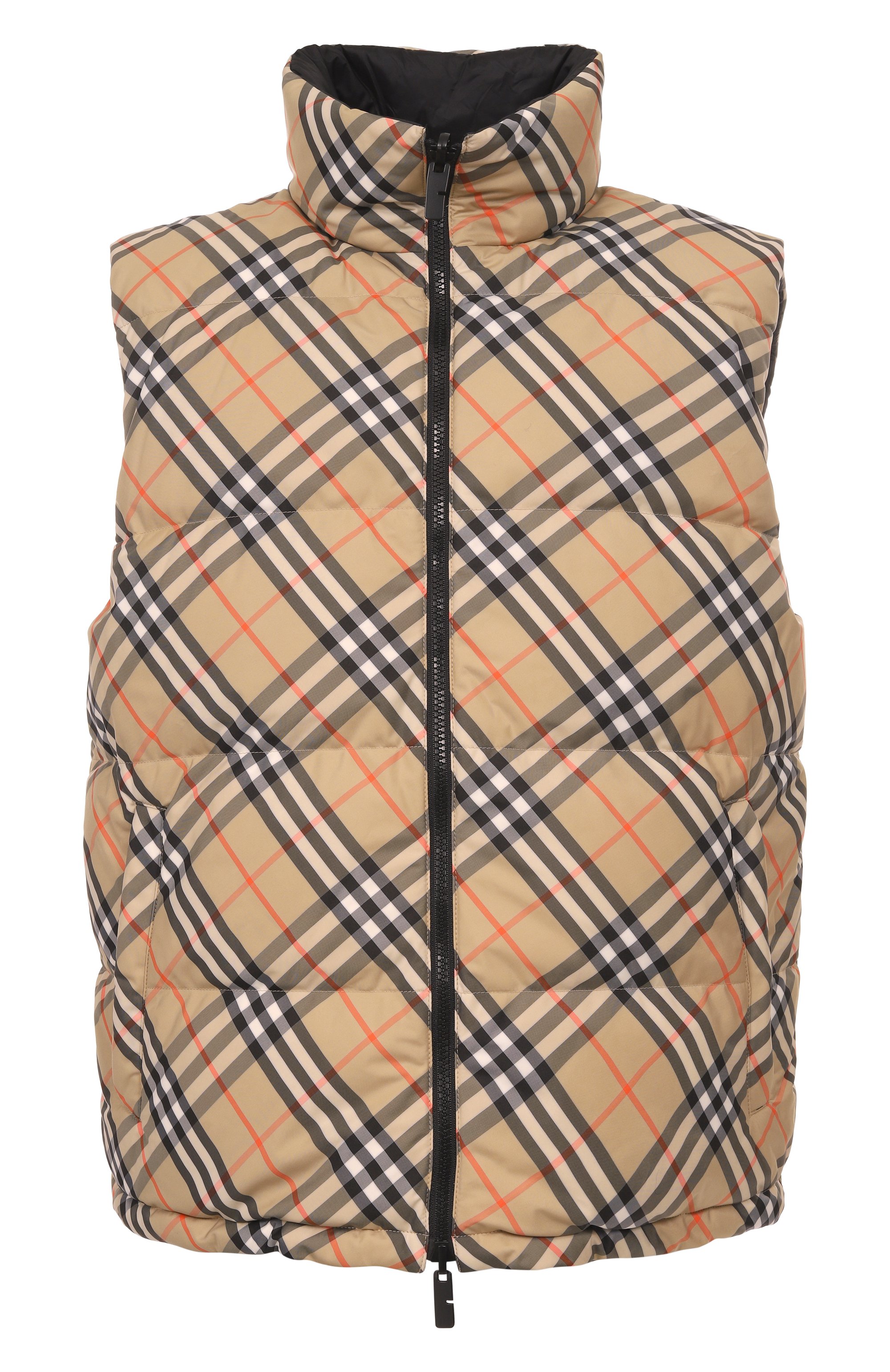 Двусторонний пуховый жилет BURBERRY бежевого цвета по цене 208000 руб., арт. 8110200, фото 1 Двусторонний пуховый жилет BURBERRY, арт. 8110200, фото 1