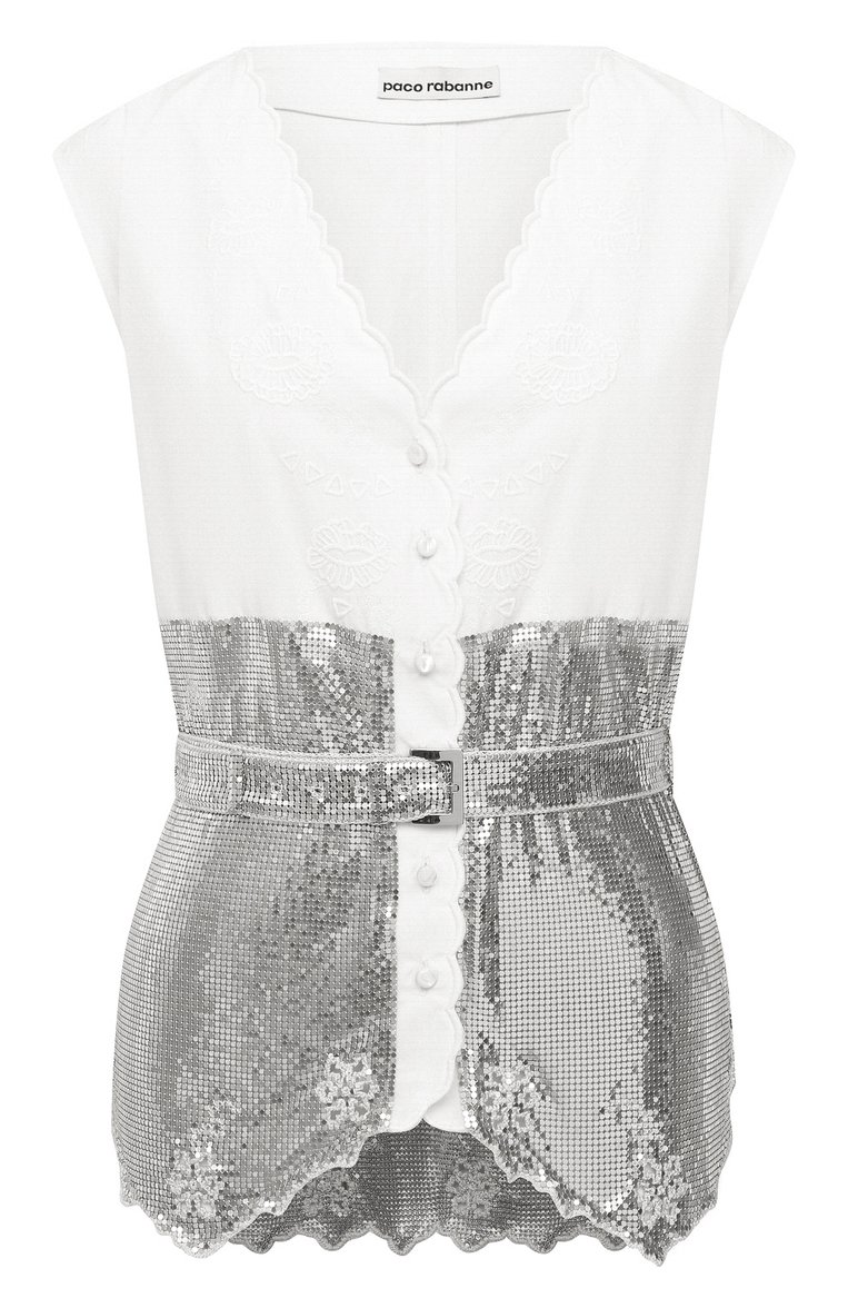 Хлопковый топ PACO RABANNE, арт. 21EXT0316MH0121, фото 1