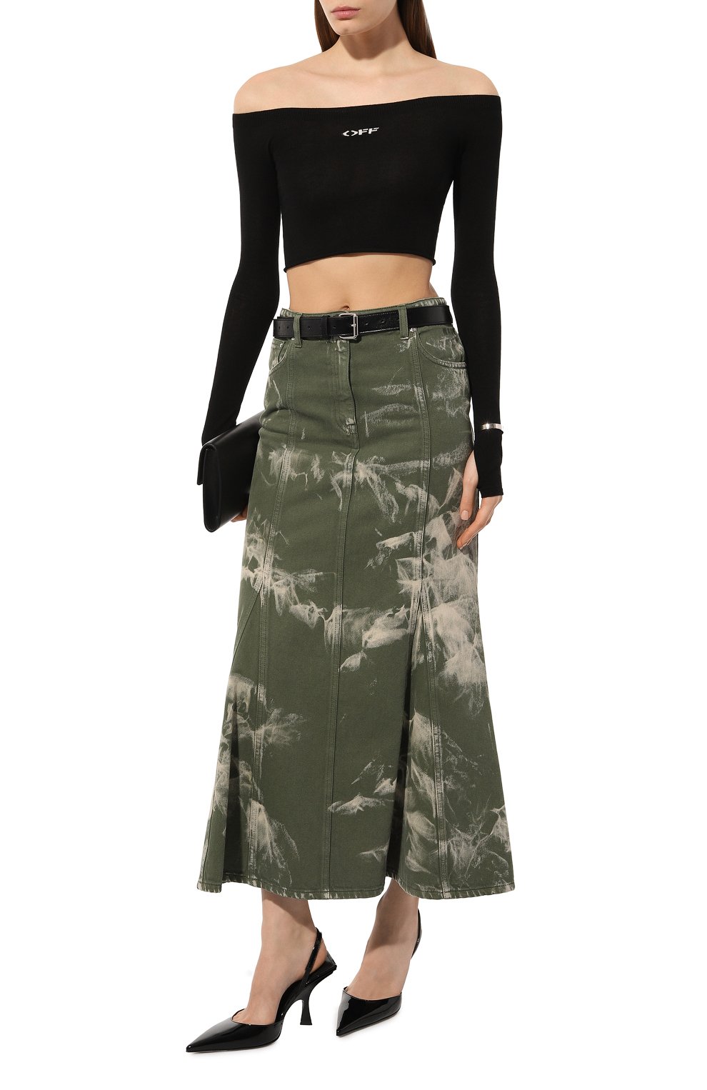 Топ из вискозы OFF-WHITE, арт. 0WHE080S24KNI002, фото 2