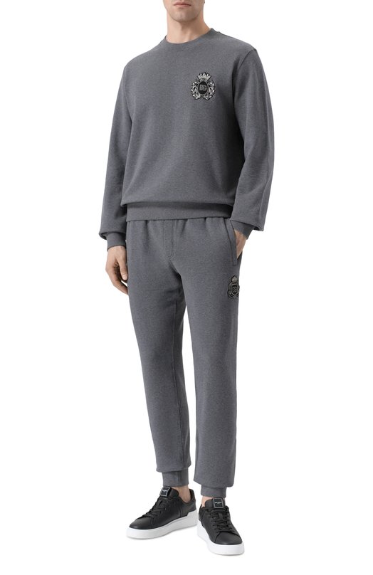 Хлопковый свитшот Dolce & Gabbana G9ABJZ/G7PJ7 Серый  G9ABJZ/G7PJ7 Фото 2