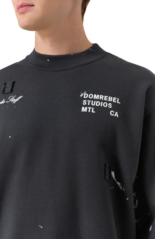 Хлопковый свитшот DOMREBEL M STAFF SWEATSHIRT Серый  M STAFF SWEATSHIRT Фото 5