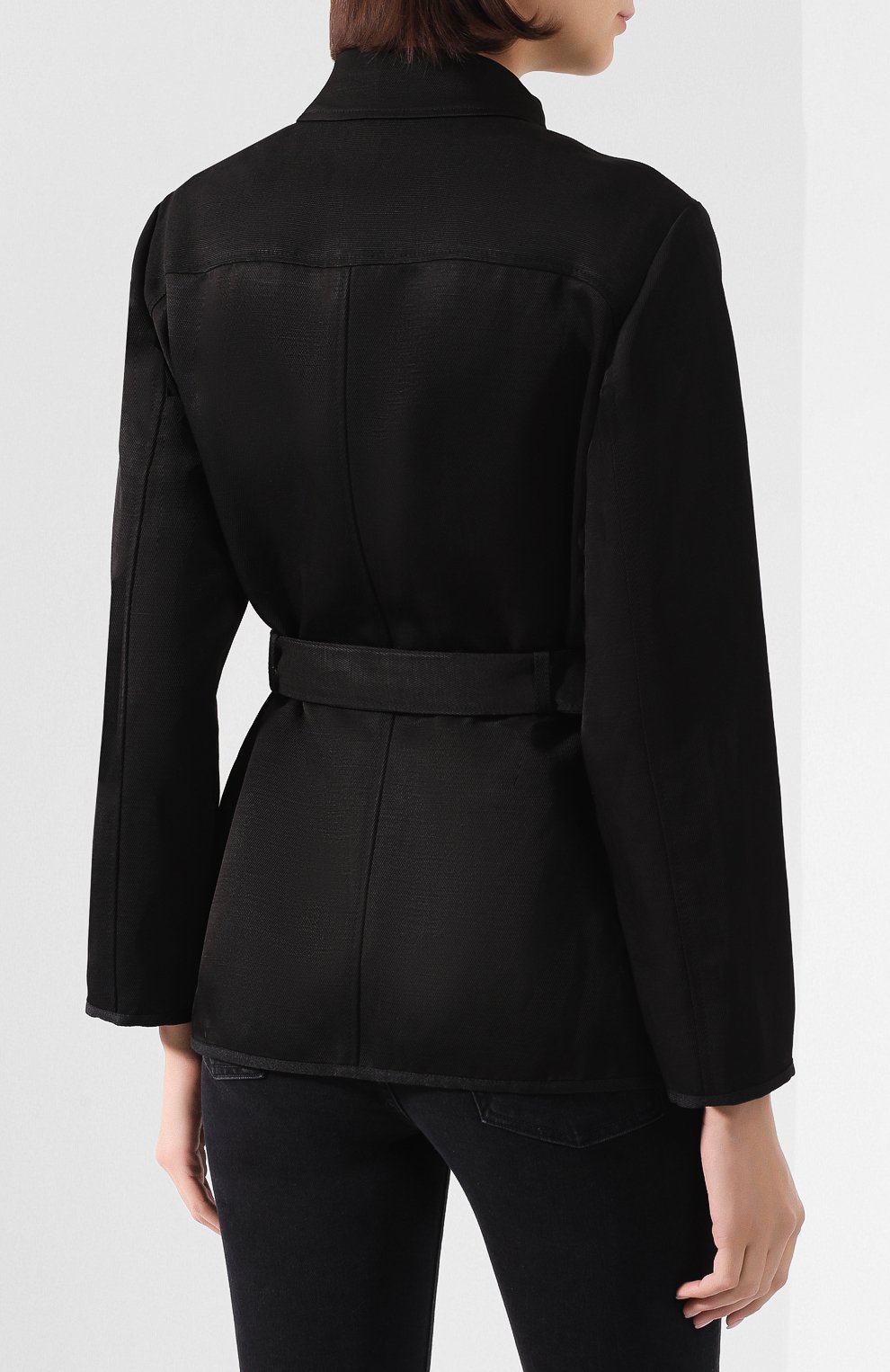 Куртка из вискозы и льна ESCADA SPORT черного цвета по цене 67950 руб., арт. 5032683, фото 4 Куртка из вискозы и льна ESCADA SPORT, арт. 5032683, фото 4