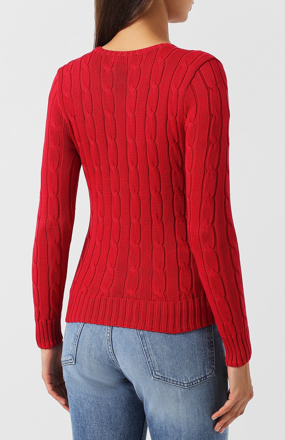 Хлопковый пуловер POLO RALPH LAUREN красного цвета по цене 19650 руб., арт. 211580009, фото 4 Хлопковый пуловер POLO RALPH LAUREN, арт. 211580009, фото 4