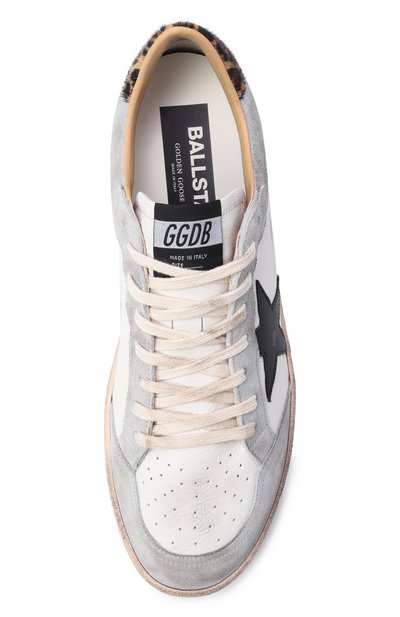 Кожаные кеды ballstar GOLDEN GOOSE DELUXE BRAND кремового цвета по цене 72650 руб., арт. GMF00327.F008740, фото 5 Кожаные кеды ballstar GOLDEN GOOSE DELUXE BRAND, арт. GMF00327.F008740, фото 5