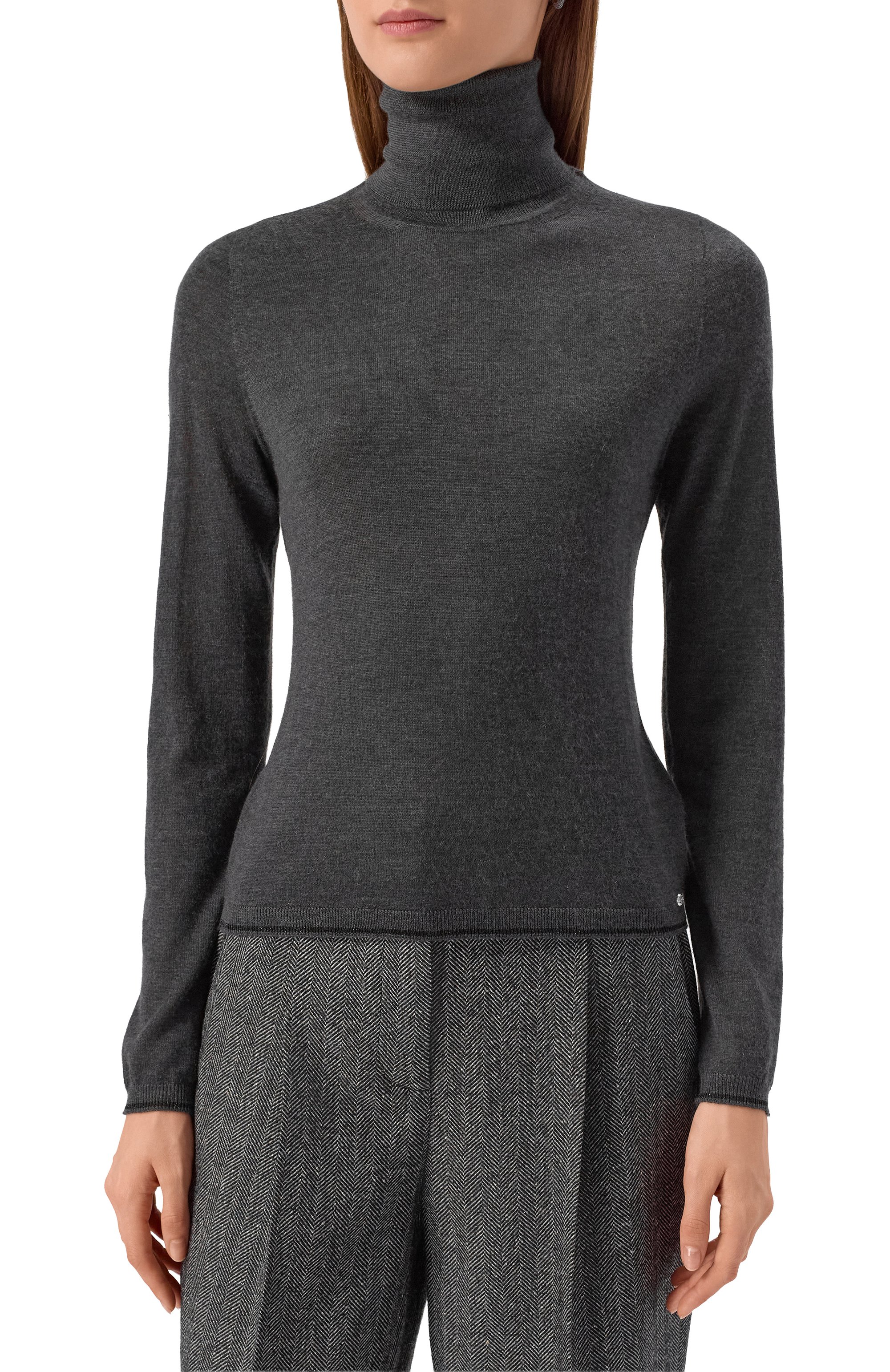 В�одолазка из шерсти и вискозы LORENA ANTONIAZZI, арт. DM71B/380, фото 3