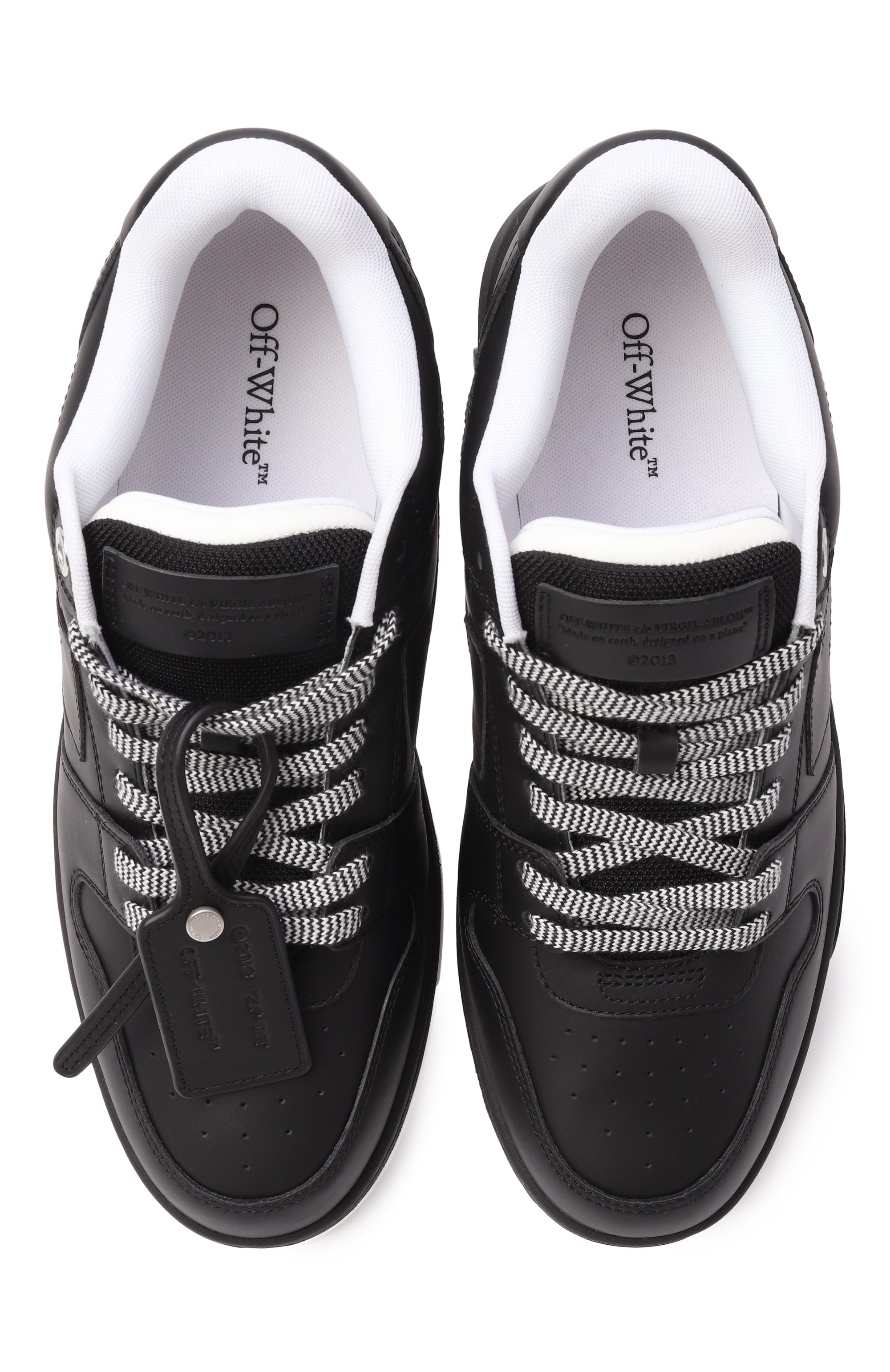 Кожаные кеды out of office OFF-WHITE, арт. 0MIA189F25LEA006, фото 6