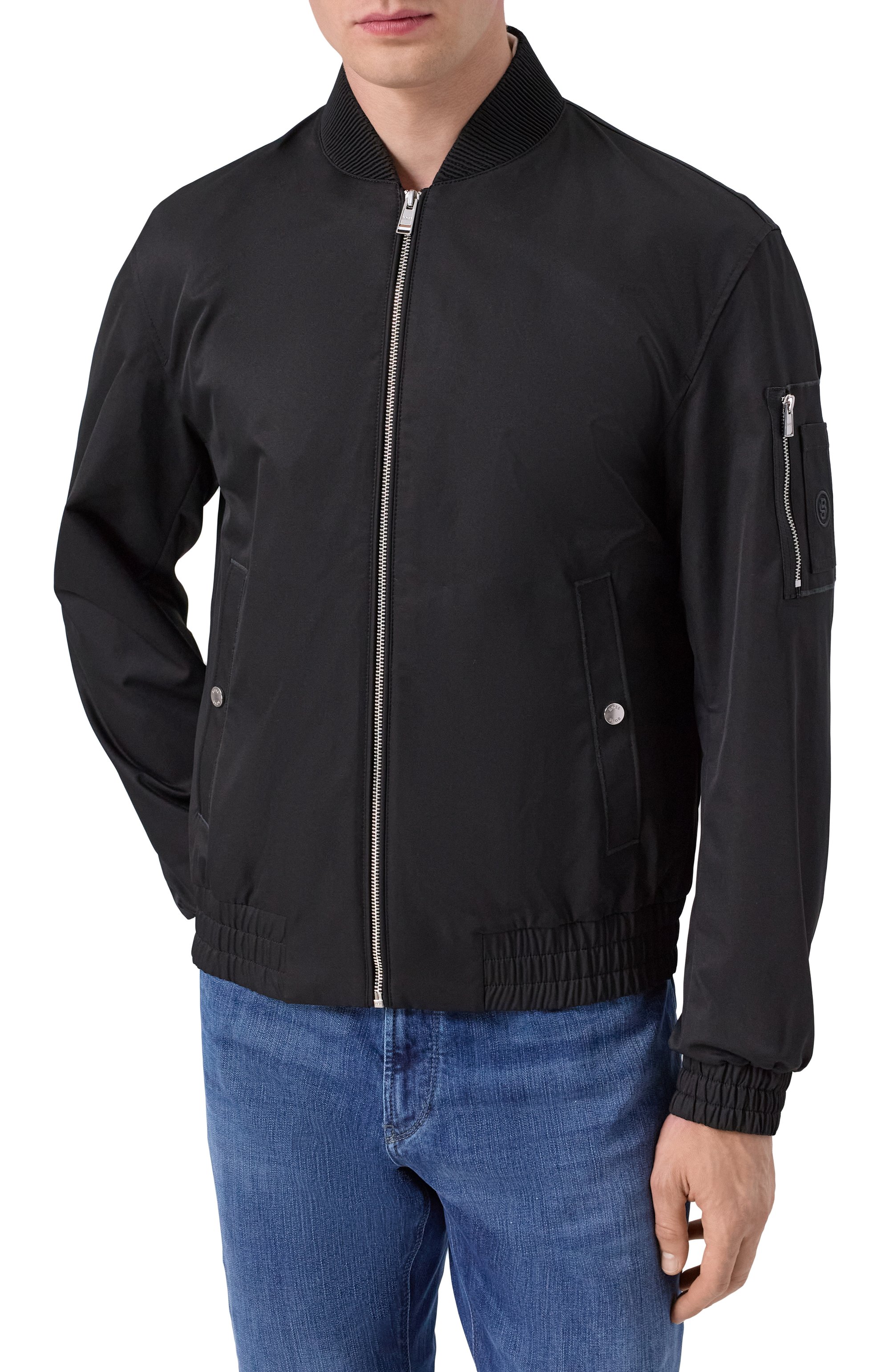 Бомбер BOSS черного цвета по цене 44950 руб., арт. 50544097, фото 3 Бомбер BOSS, арт. 50544097, фото 3