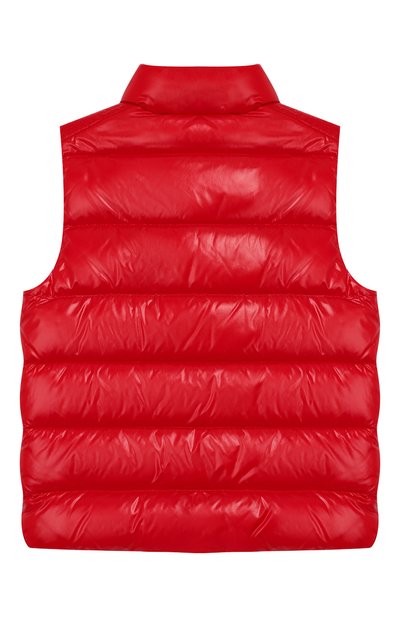 Пуховый жилет MONCLER ENFANT красного цвета по цене 41600 руб., арт. E2-954-43328-05-68950/8-10A, фото 2 Пуховый жилет MONCLER ENFANT, арт. E2-954-43328-05-68950/8-10A, фото 2