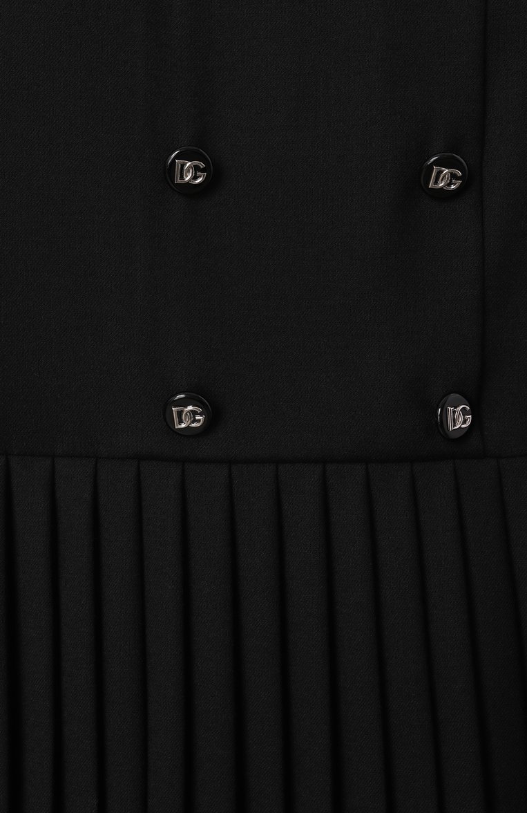 Детское шерстяной сарафан DOLCE & GABBANA черного цвета, арт. L54DE8/FUBD9/2-6 | Фото 3 (Материал внешний: Шерсть; Девочки Кросс-КТ: Сарафан-одежда; Девочки-школьная форма: Платья; Рукава: Без рукавов; Ростовка одежда: 4 года | 104 см, 6 лет | 116 см, 5 лет | 110 см, 2 года | 92 см, 3 года | 98 см)