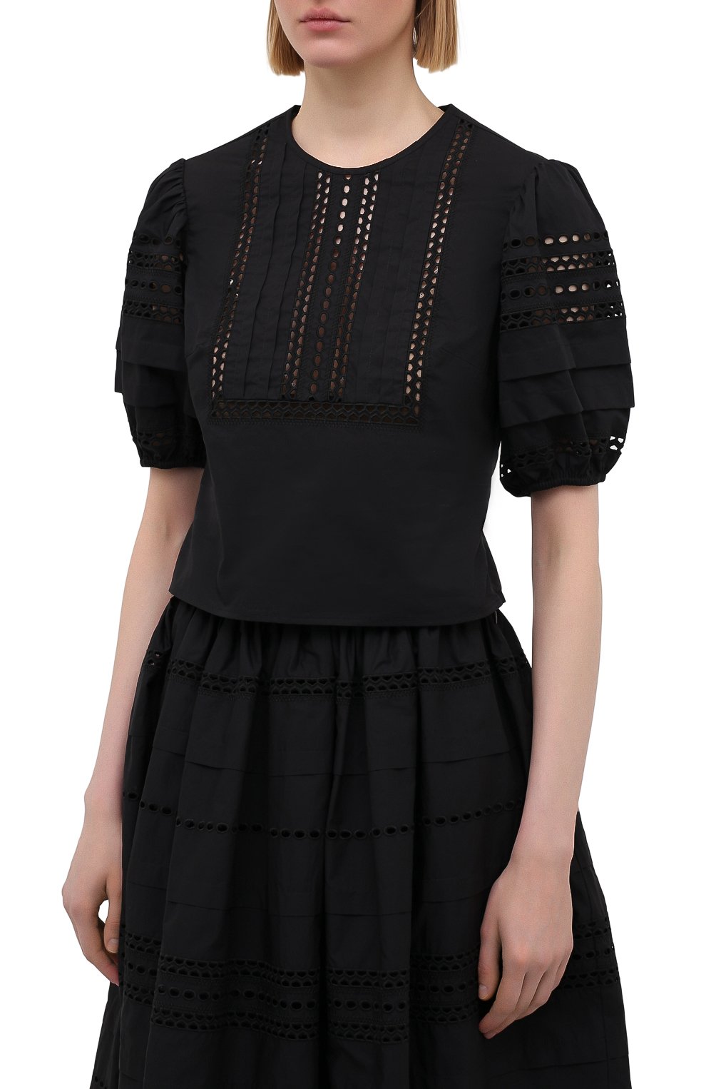 Хлопковая блузка REDVALENTINO, арт. VR0AA02R/5T0, фото 3