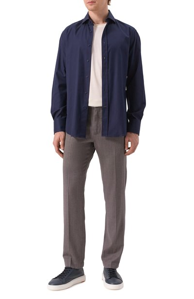 Хлопковая сорочка BRUNELLO CUCINELLI, арт. MW6041718, фото 2