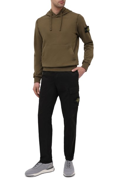 Хлопковые брюки-карго STONE ISLAND черного цвета по цене 24950 руб., арт. 741531419, фото 2 Хлопковые брюки-карго STONE ISLAND, арт. 741531419, фото 2