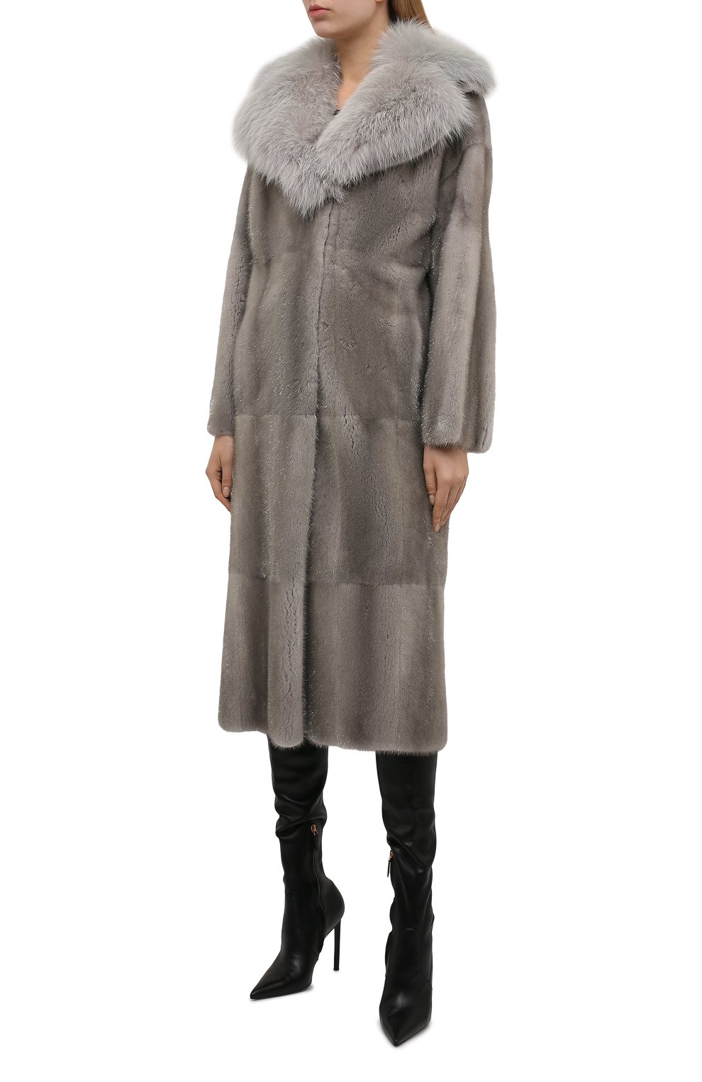 Шуба из норки с воротником из песца VALENTINO, арт. QF2FA5101LF, фото 3
