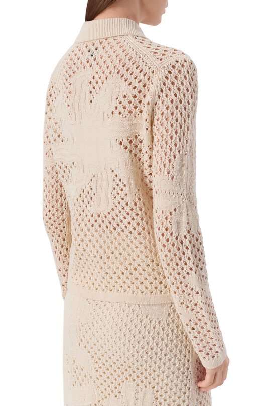 Кардиган изо льна и хлопка Zadig and Voltaire KWCA01672 Кремовый  KWCA01672 Фото 4