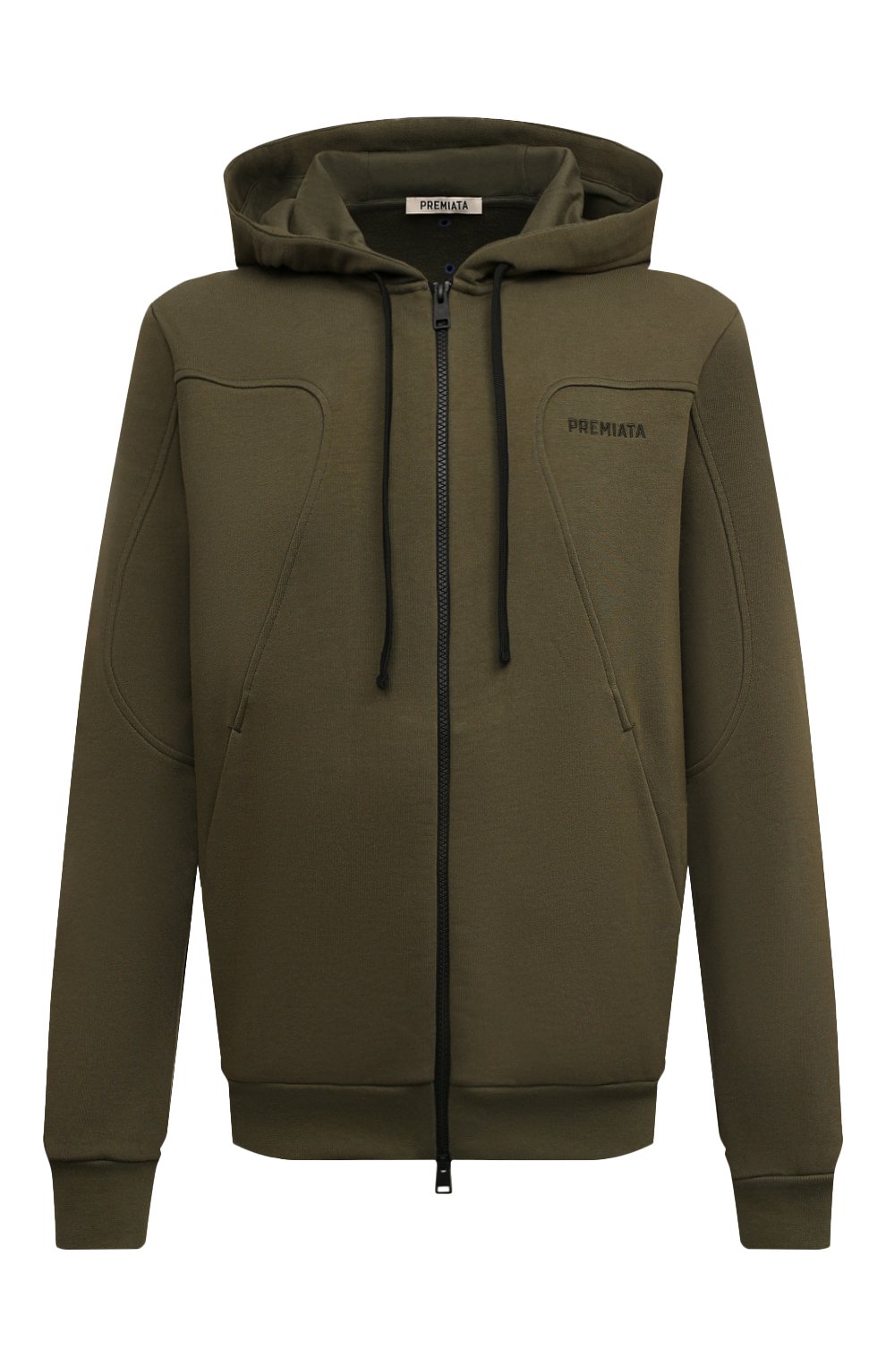 Хлопковая толстовка PREMIATA хаки цвета по цене 27400 руб., арт. PR462, фото 1 Хлопковая толстовка PREMIATA, арт. PR462, фото 1
