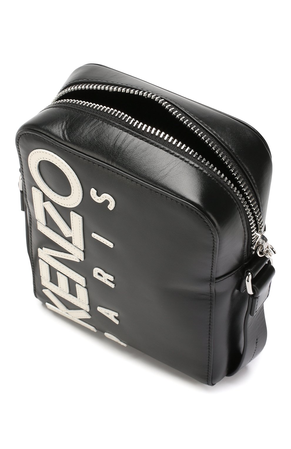 Кожаная сумка KENZO черного цвета по цене 44750 руб., арт. F865SA503L47, фото 4 Кожаная сумка KENZO, арт. F865SA503L47, фото 4