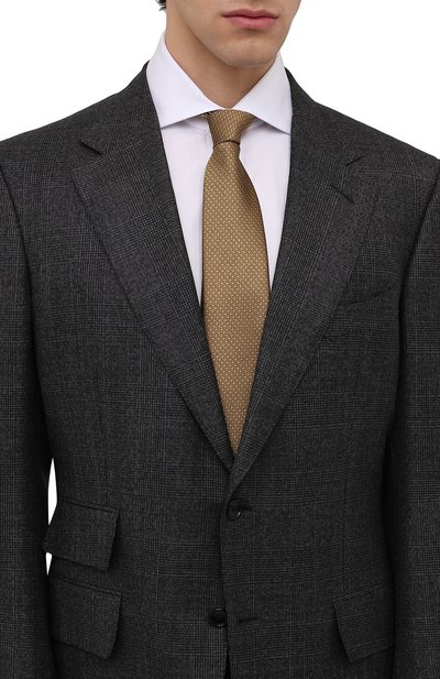 Шелковый галстук ZEGNA желтого цвета по цене 28500 руб., арт. Z3D42T/100, фото 2 Шелковый галстук ZEGNA, арт. Z3D42T/100, фото 2