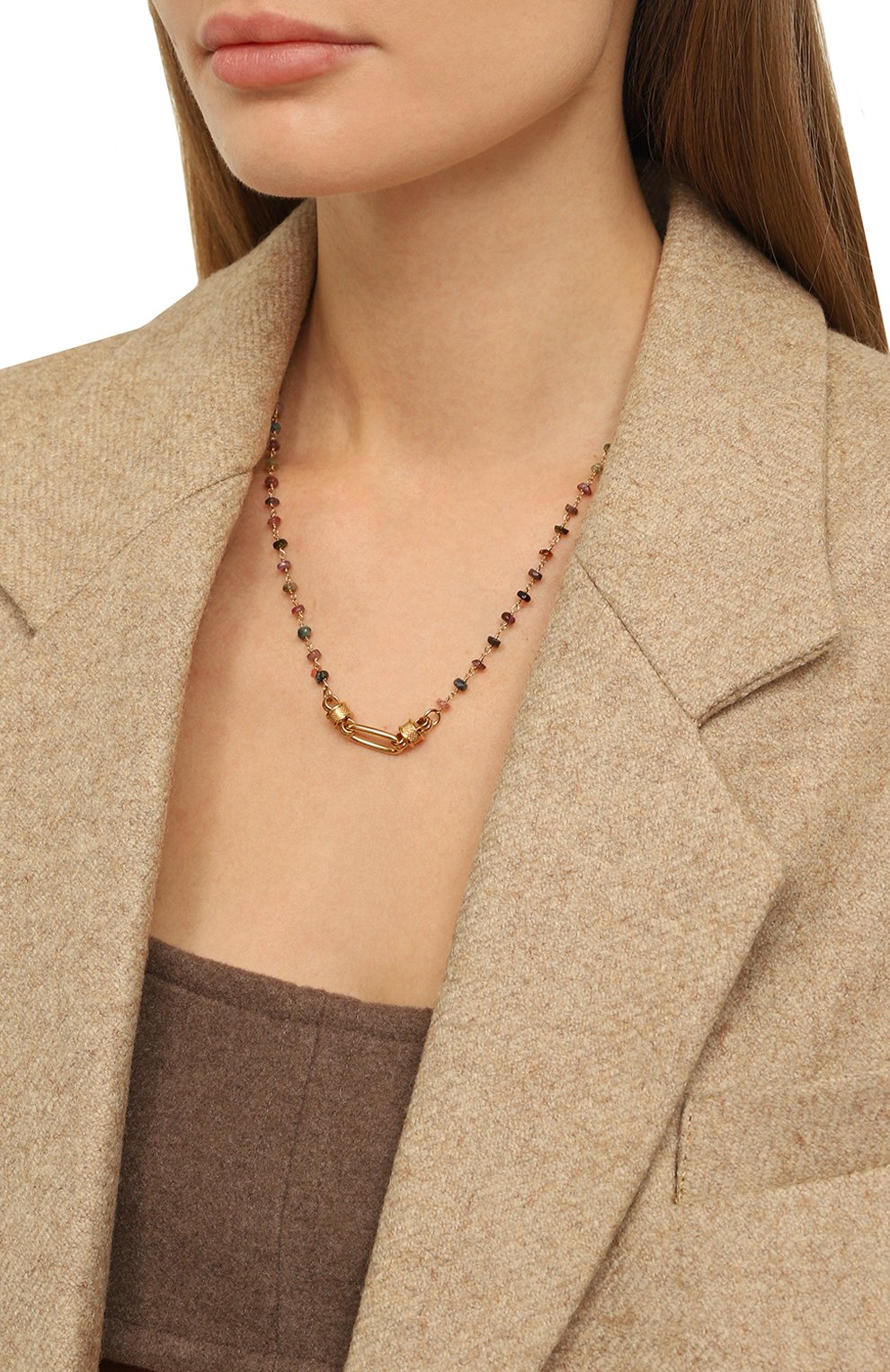 Колье HANKA_IN разноцветного цвета по цене 17400 руб., арт. LINK-C0B3T-T0U-0.5M, фото 2 Колье HANKA_IN, арт. LINK-C0B3T-T0U-0.5M, фото 2