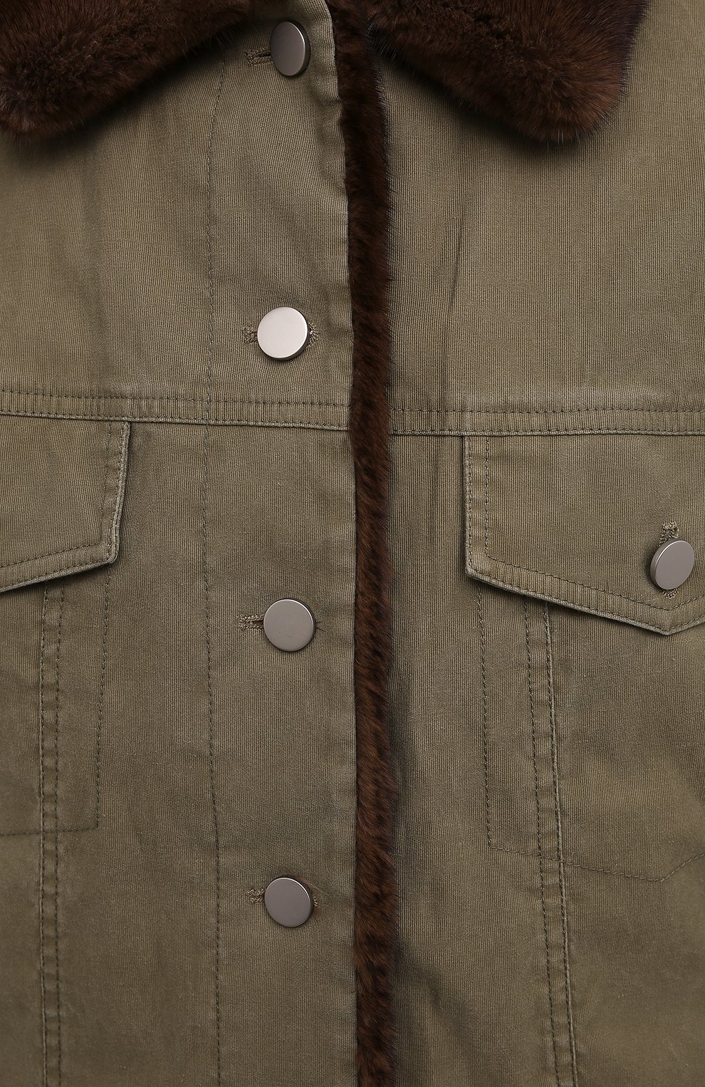 Джинсовая куртка с отделкой из меха норки YS ARMY PARIS, арт. 22WFV07757M18X, фото 5