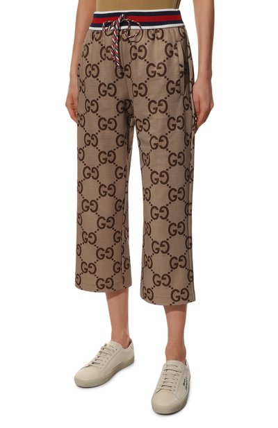 Брюки GUCCI бежевого цвета по цене 141120 руб., арт. 685762/XJD3N, фото 3 Брюки GUCCI, арт. 685762/XJD3N, фото 3