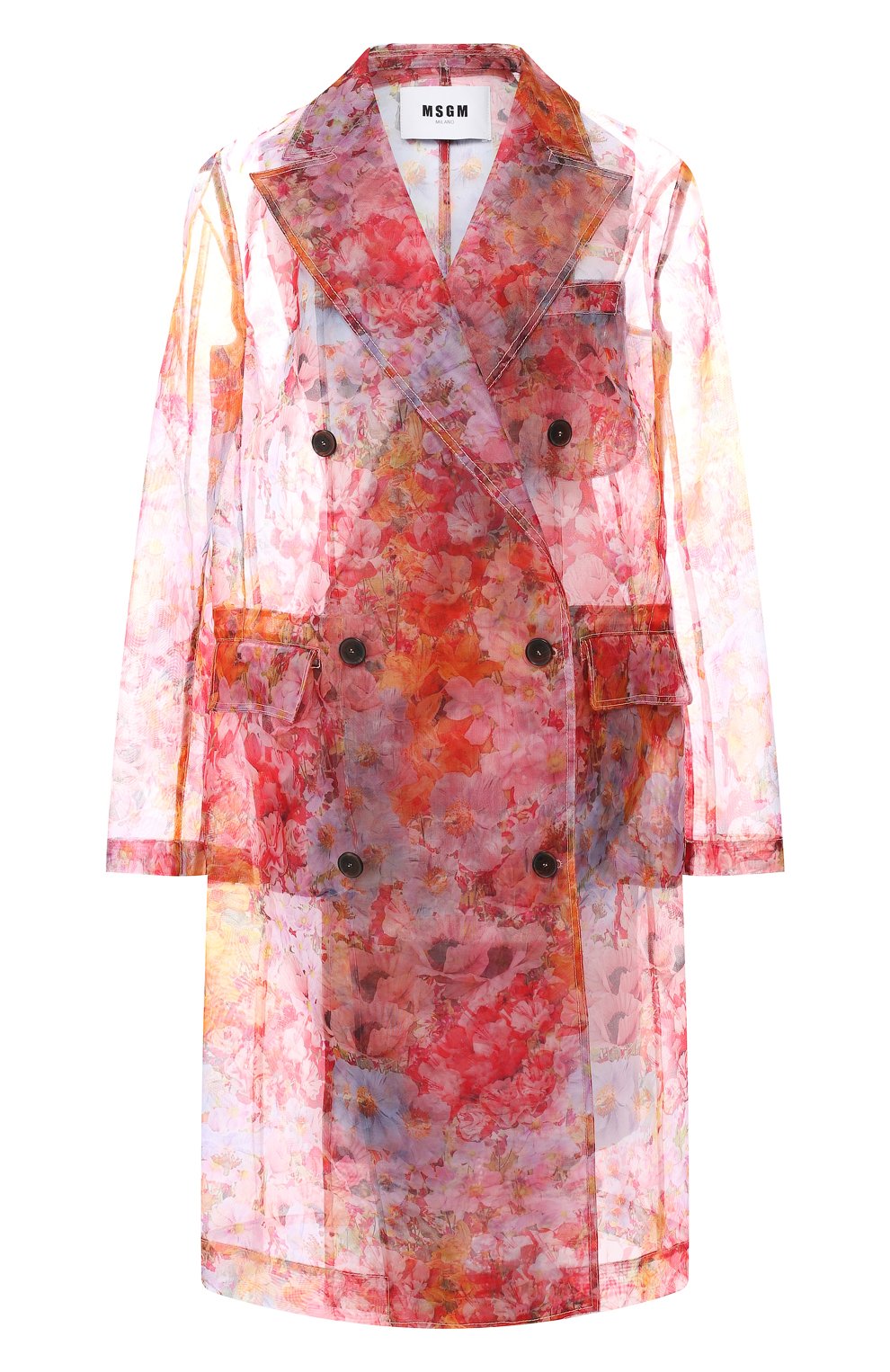Двубортный плащ MSGM, арт. 2642MDC102A 195351, фото 1
