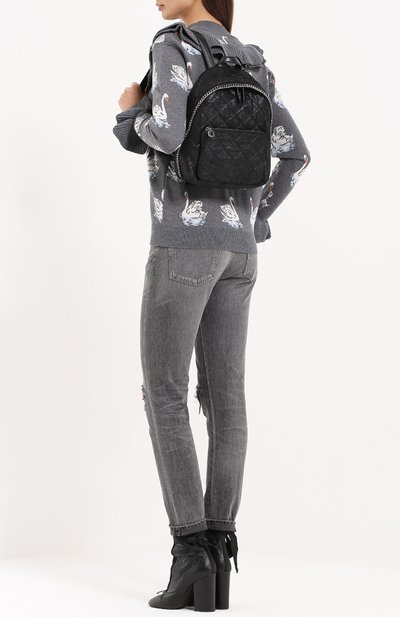 Стеганый рюкзак falabella mini из эко-кожи STELLA MCCARTNEY, арт. 410905/W9477, фото 2