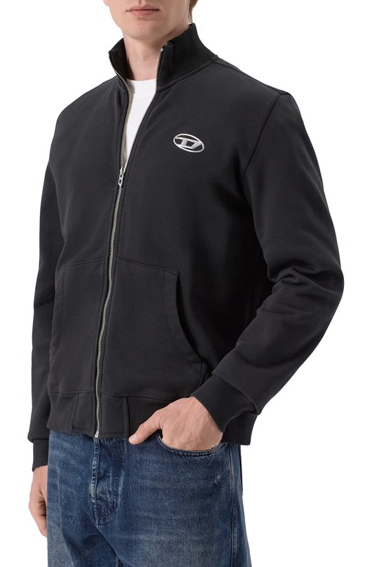 Хлопковая толстовка Diesel A21873/0BKBW Чёрный  A21873/0BKBW Фото 3