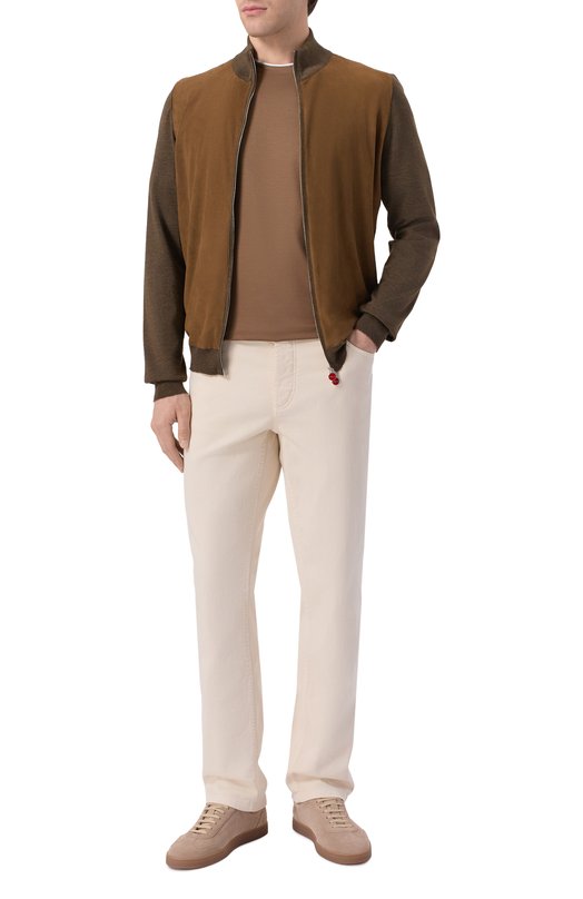 Хлопковая футболка Kiton UMK0970 Коричневый  UMK0970 Фото 2