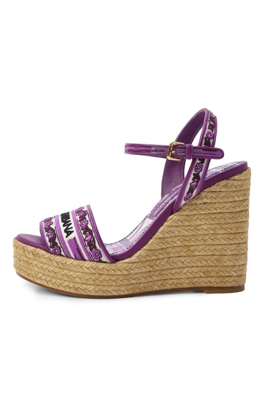Комбинированные босоножки Dolce & Gabbana CZ0318/AV804 Фиолетовый  CZ0318/AV804 Фото 4