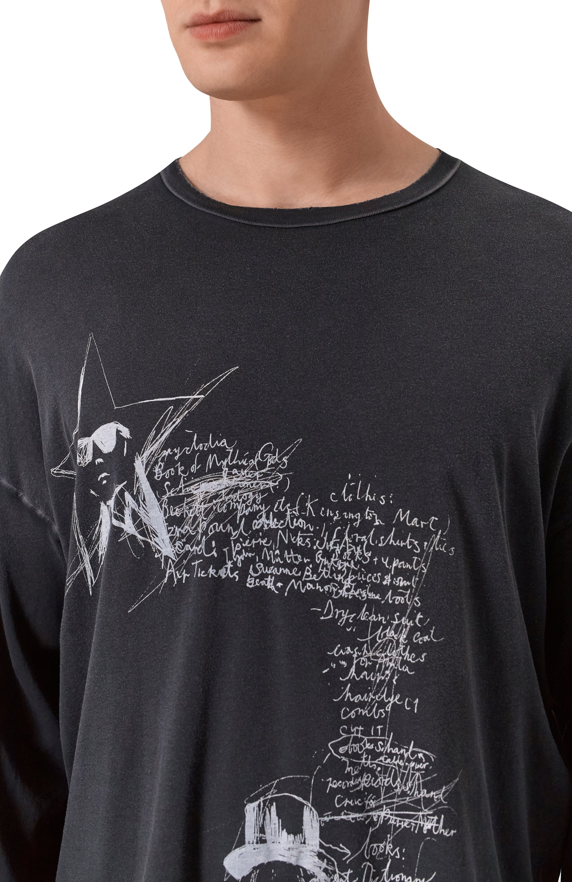 Хлопковый лонгслив ANN DEMEULEMEESTER, арт. B0012872/FA637, фото 5