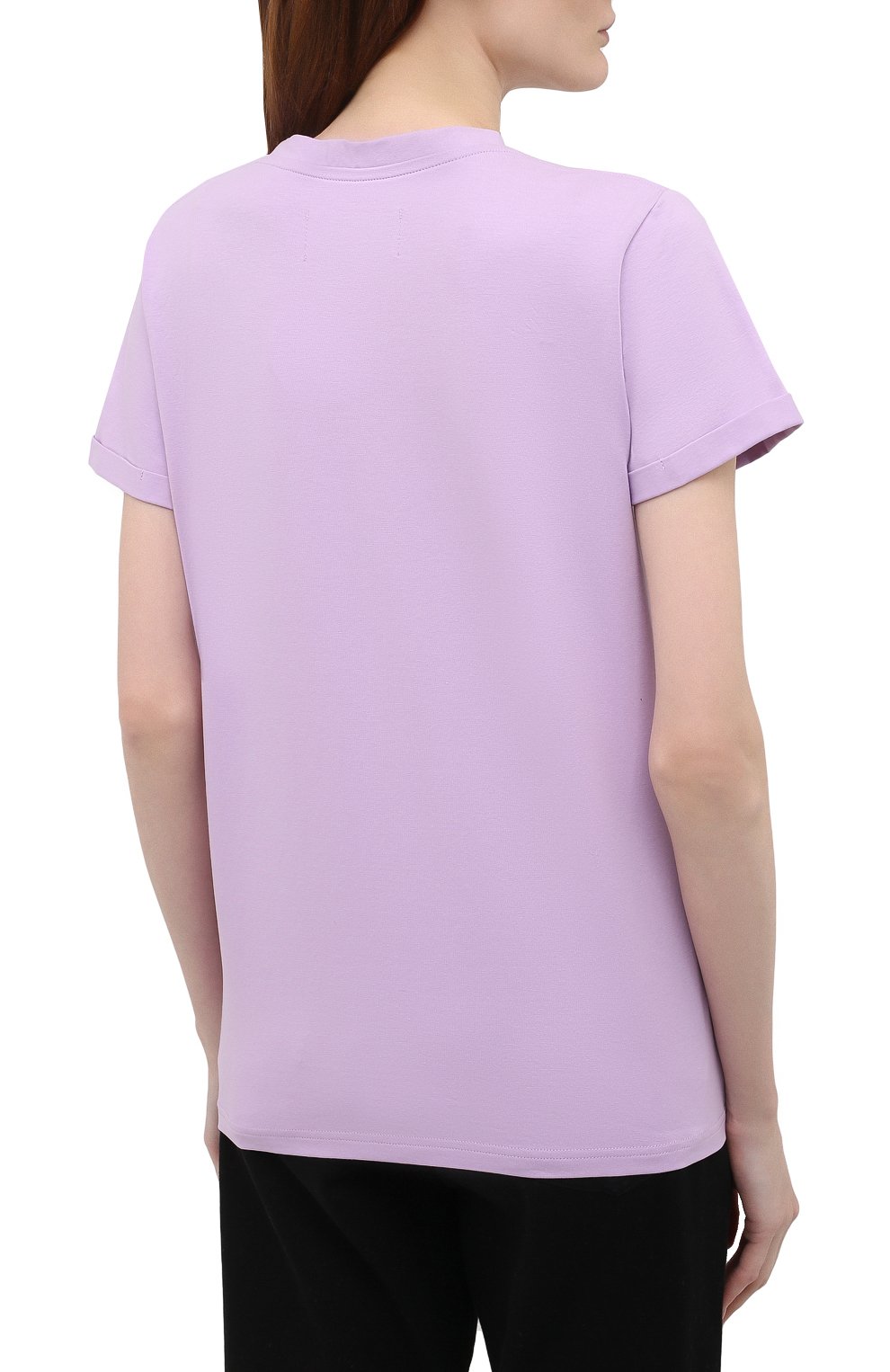 Хлопковая футболка SEVEN LAB, арт. T21-BR HEART lavender, фото 4