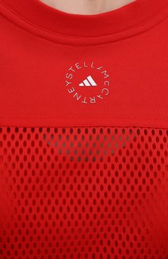 Женская хлопковый лонгслив ADIDAS BY STELLA MCCARTNEY красного цвета, арт. GM5393 | Фото 5 (Женское Кросс-КТ: Лонгслив-спорт, Лонгслив-одежда; Рукава: Длинные; Принт: Без принта; Длина (для топов): Стандартные; Региональные ограничения белый список (Axapta Mercury): RU; Материал сплава: Проставлено; Материал внешний: Хлопок; Стили: Спорт-шик; Драгоценные камни: Проставлено)