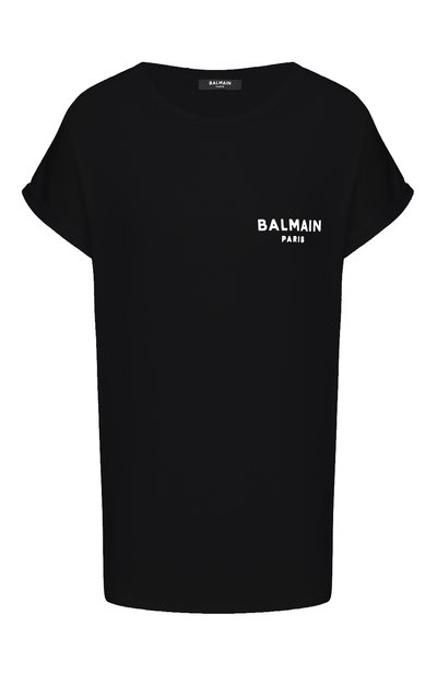 Женская хлопковая футболка BALMAIN, арт. UF11351/I382