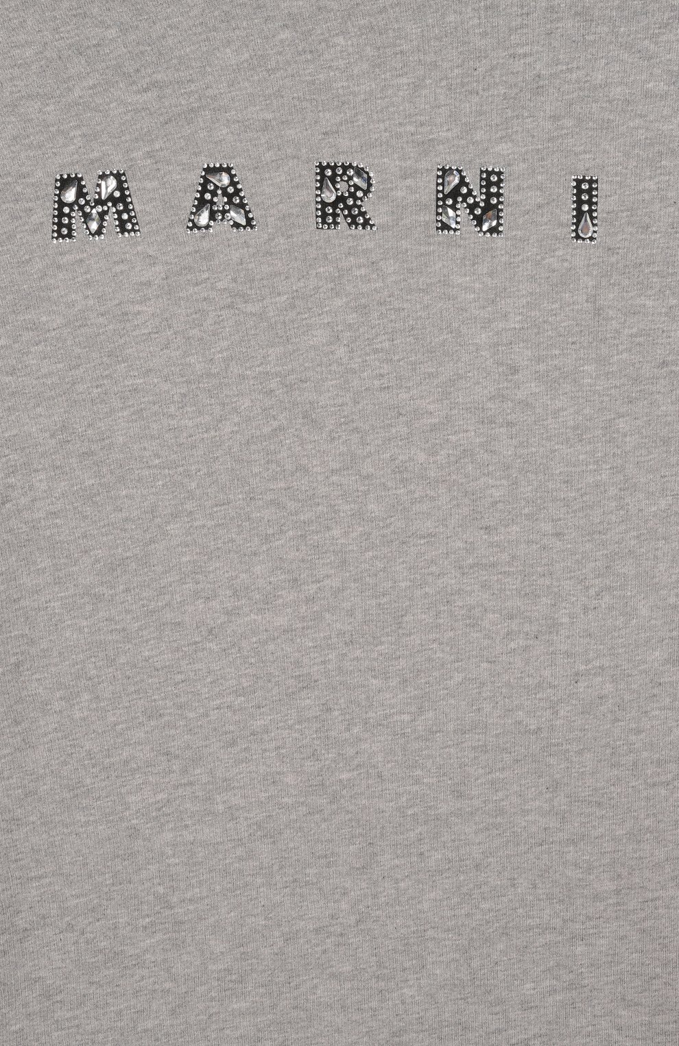 Хлопковое платье MARNI серого цвета по цене 17550 руб., арт. M01447/M00V3, фото 3 Хлопковое платье MARNI, арт. M01447/M00V3, фото 3