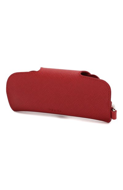 Кожаный футляр для очков PRADA красного цвета по цене 29000 руб., арт. 2RA002-53-F068Z, фото 2 Кожаный футляр для очков PRADA, арт. 2RA002-53-F068Z, фото 2