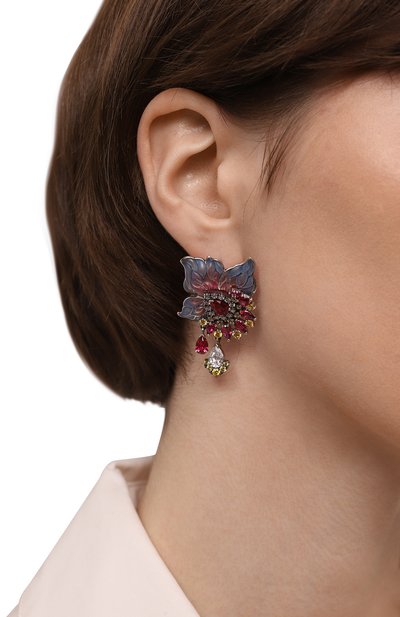 Серьги orchids QUEENSBEE разноцветного цвета по цене 134310 руб., арт. 201376, фото 2 Серьги orchids QUEENSBEE, арт. 201376, фото 2