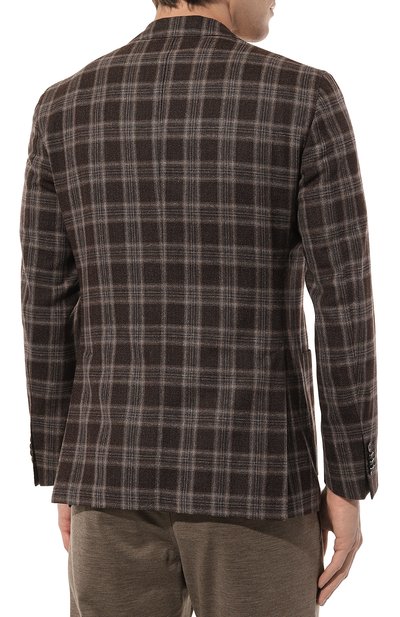 Пиджак из шелка и шерсти L.B.M. 1911 темно-коричневого цвета по цене 112500 руб., арт. 2652/32083, фото 4 Пиджак из шелка и шерсти L.B.M. 1911, арт. 2652/32083, фото 4