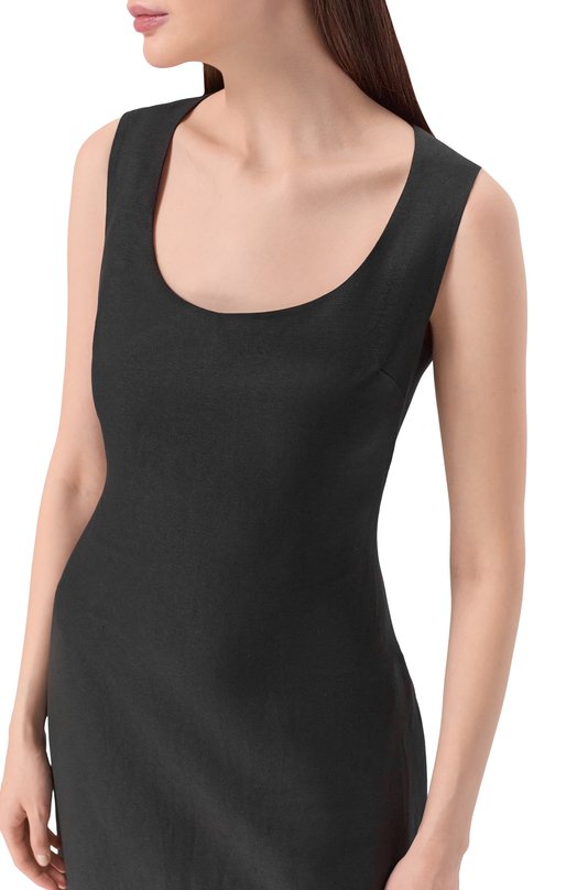 Платье изо льна и вискозы Jacquemus 26EDRW00736/AW00746 Чёрный  26EDRW00736/AW00746 Фото 4