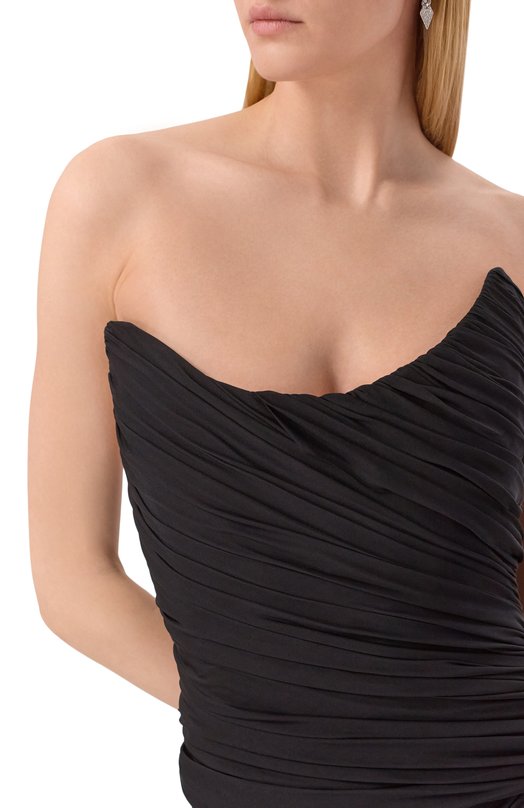 Платье из вискозы Mugler 25F3R017646011 Чёрный  25F3R017646011 Фото 5